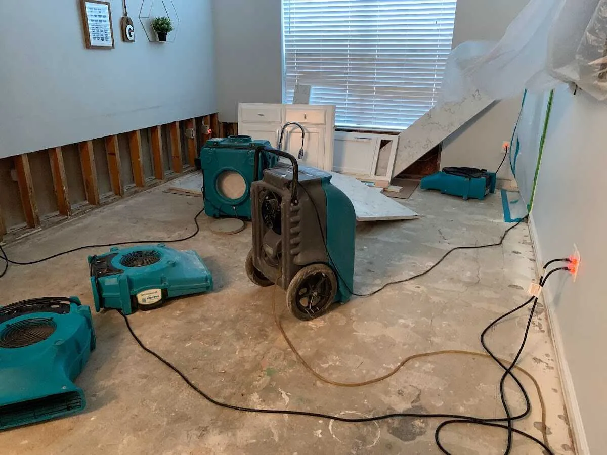 Dehumidifier in flood-cut room for Water Extraction & Removal in Rexburg